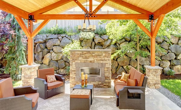 Outdoor Fireplace and Patio Design